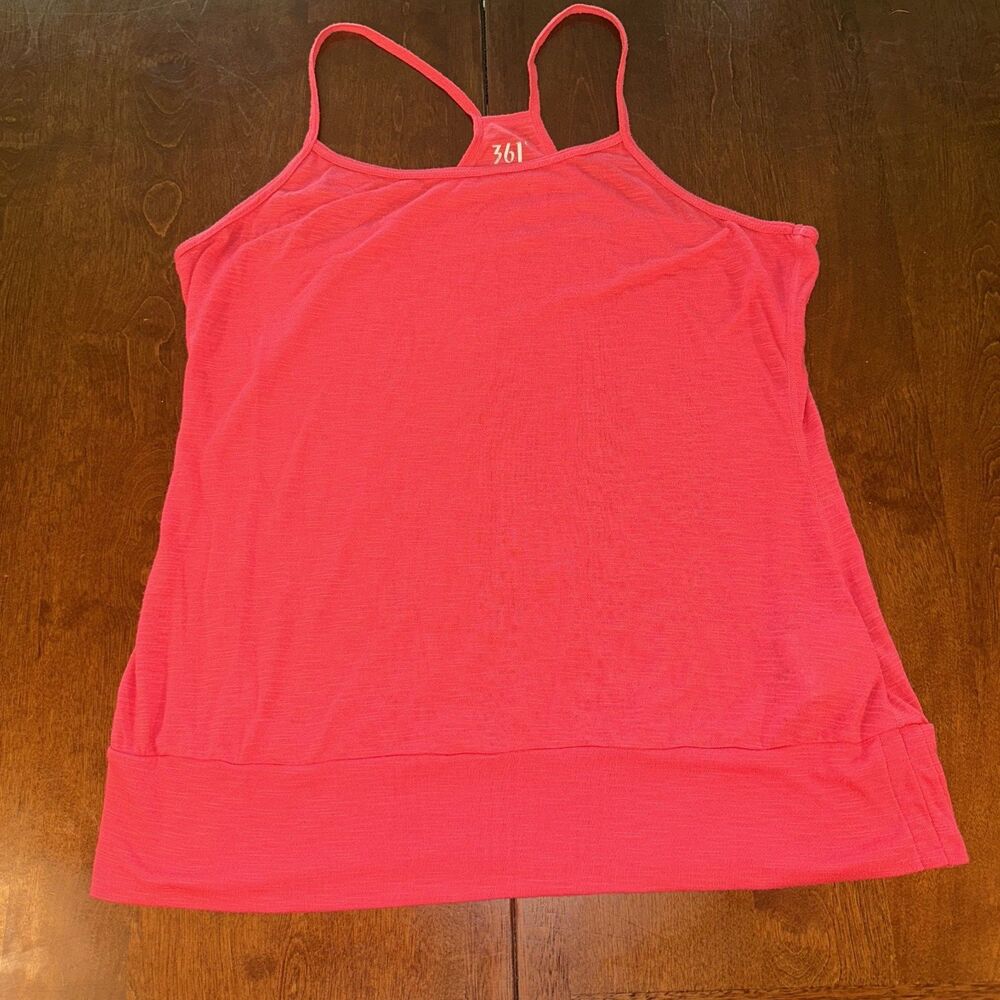 361° Degrees Women's Athletic Tank Top Pink Activewear Workout Size L